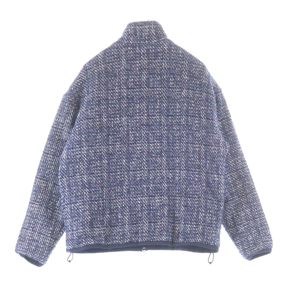KITH(キス) Textured Tweed Claremont Full Zip テキストツイードフルジップジャケット ネイビー
