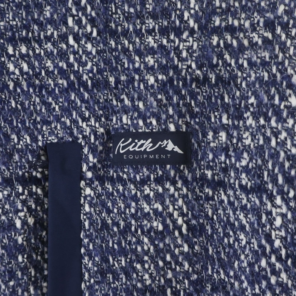 KITH(キス) Textured Tweed Claremont Full Zip テキストツイードフルジップジャケット ネイビー