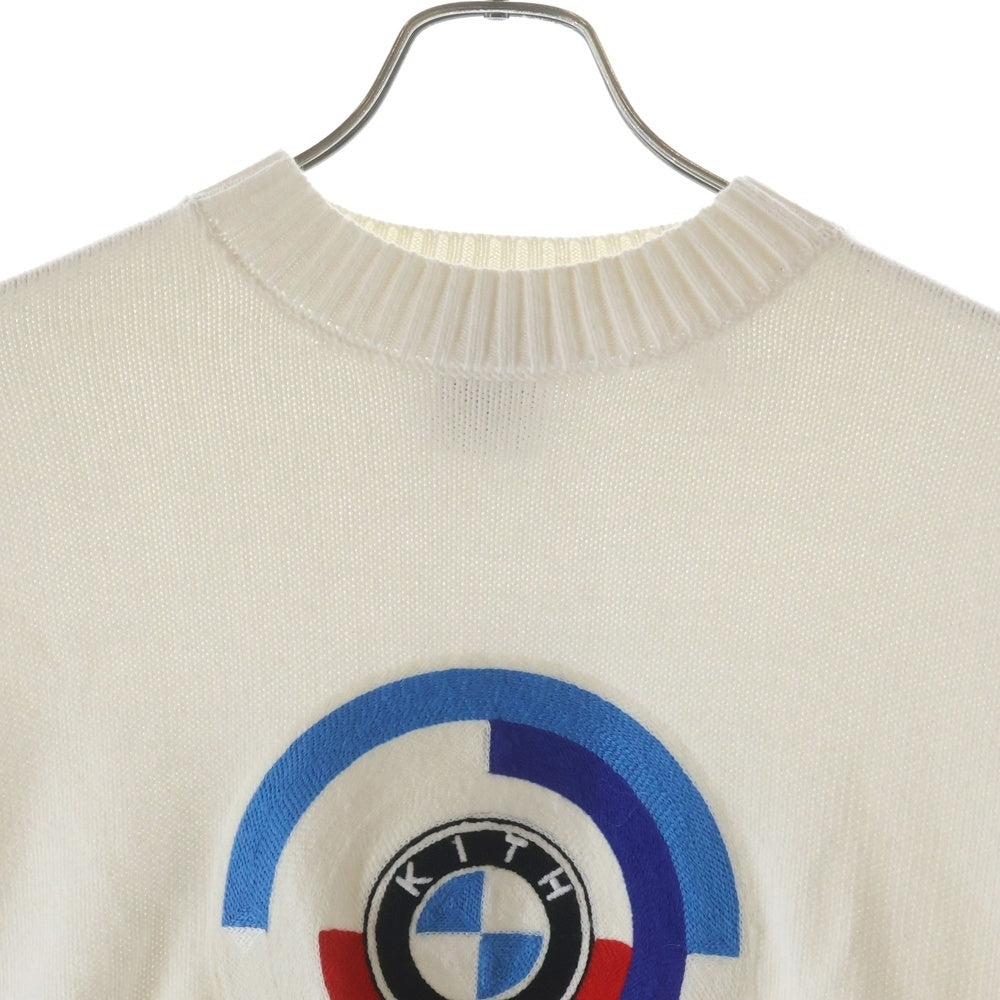 KITH(キス) 20AW×BMW Vintage Roundel Sweater ビーエムダブリュー ヴィンテージロゴニットセーター ホワイト