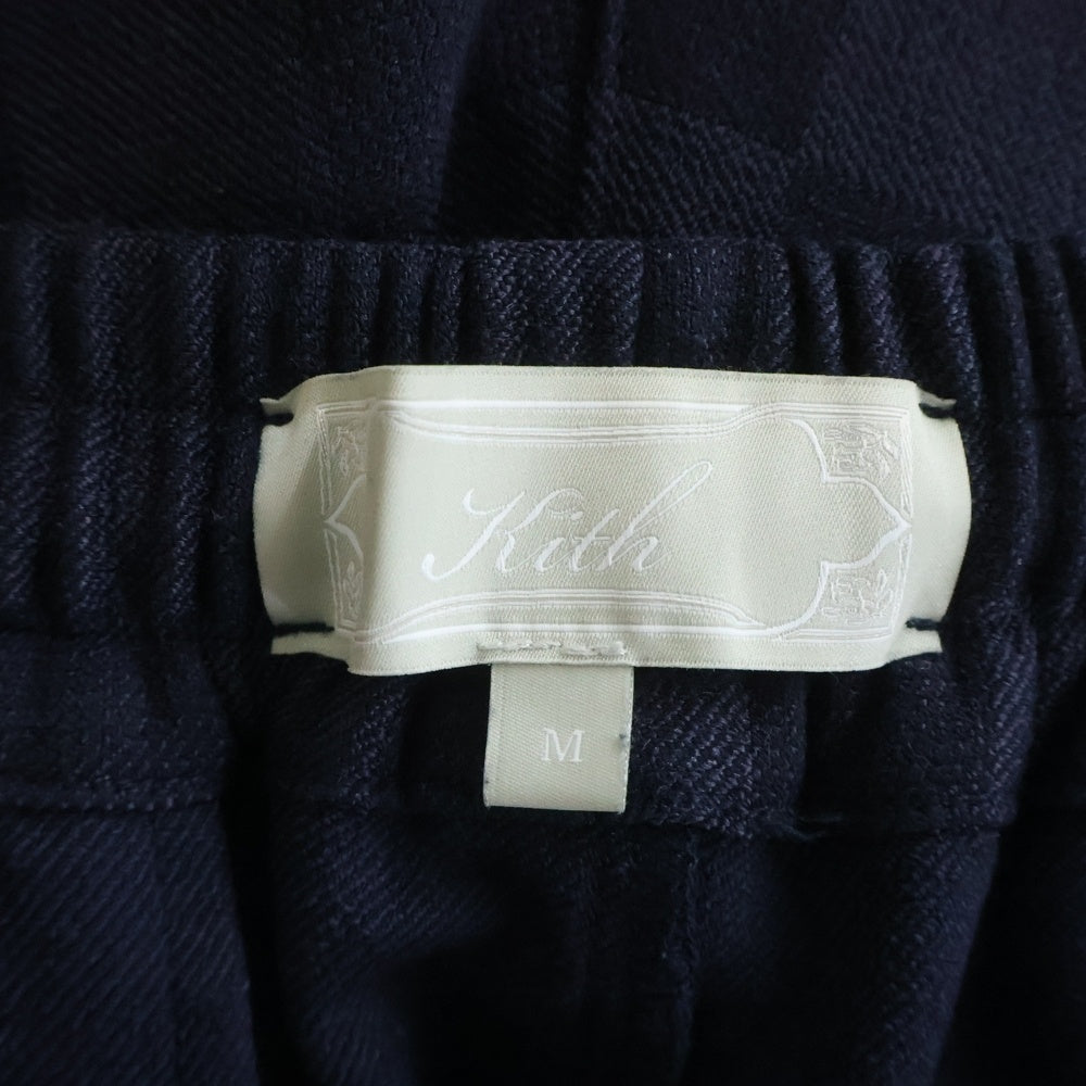 KITH(キス) 24SS Double Knit Fairfax Short ニットチェッカーショーツ ハーフパンツ ネイビー