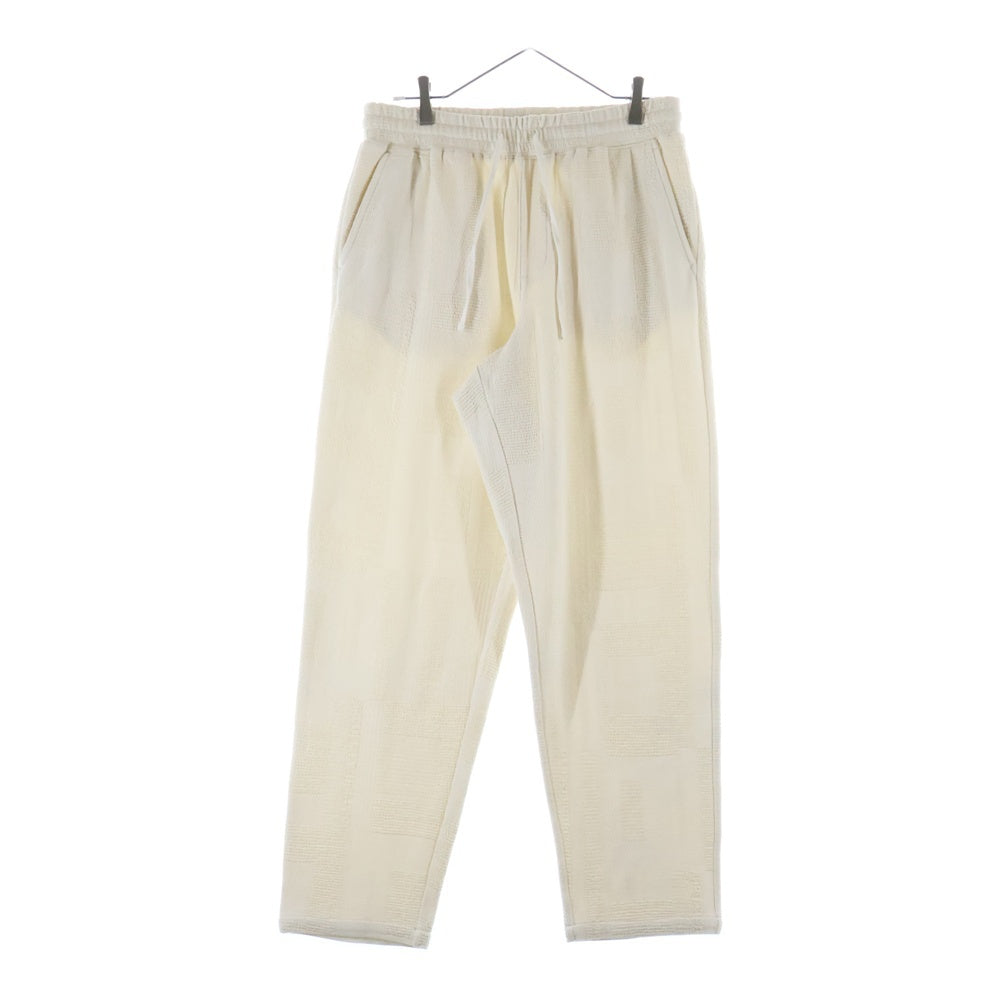 KITH(キス) 24SS Geometric Knit Elmhurst Pant ジオメトリックニットロングパンツ アイボリー