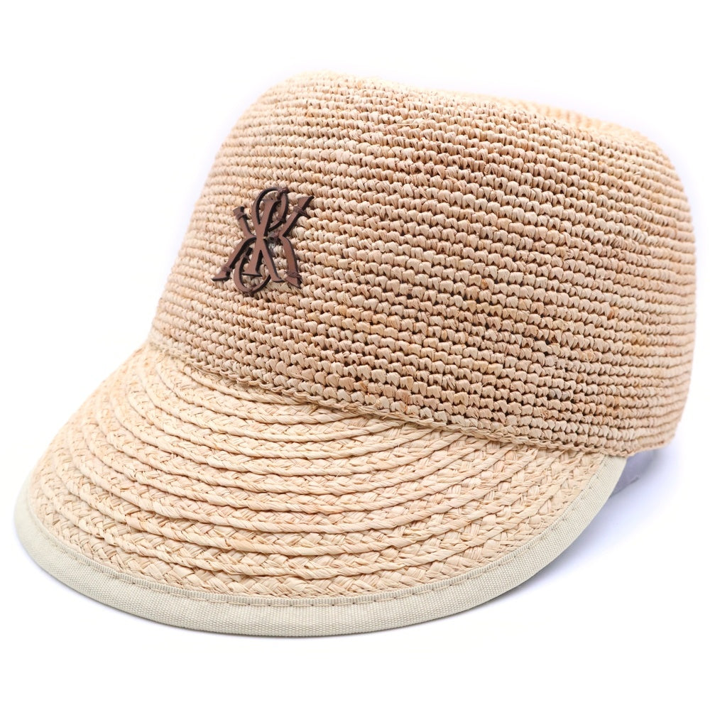 KITH(キス) 24SS Raffia Cap ワンポイントロゴラフィアキャップ 帽子 ナチュラル