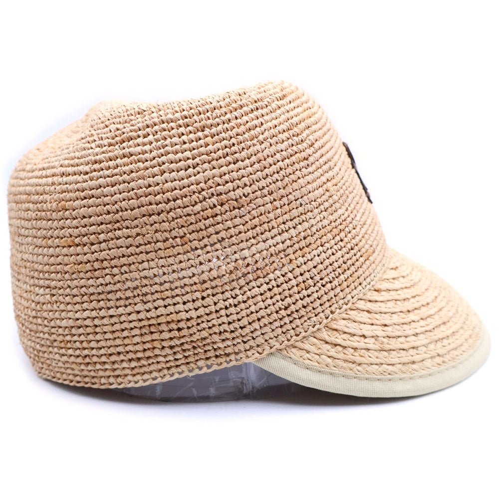 KITH(キス) 24SS Raffia Cap ワンポイントロゴラフィアキャップ 帽子 ナチュラル