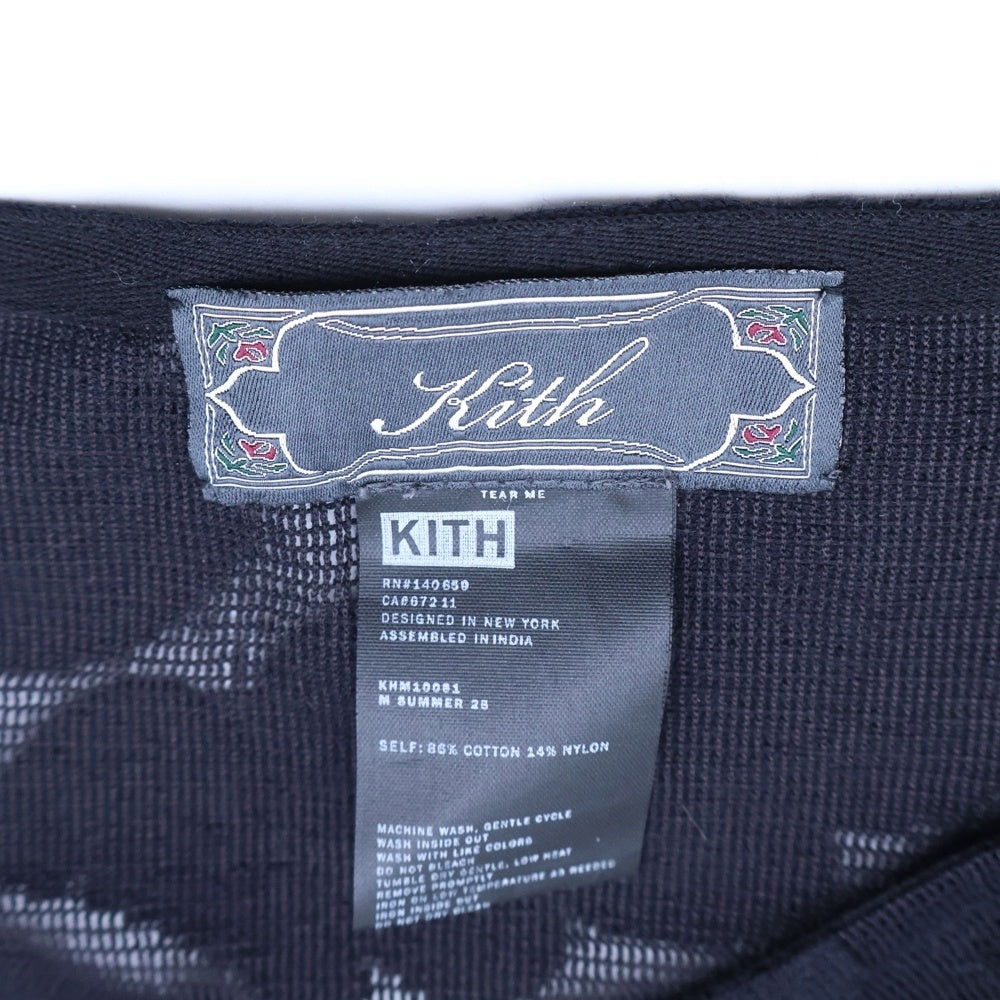 KITH(キス) Crest Lace Bandana クレストレースバンダナ スカーフ ブラック