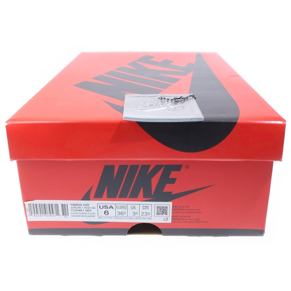NIKE(ナイキ) WMNS AIR JORDAN 1 HIGH OG METALLIC SILVER 2021 CD0461-001 ウィメンズ エアジョーダン 1 メタリックシルバー ハイカットスニーカー US6/23cm レディース