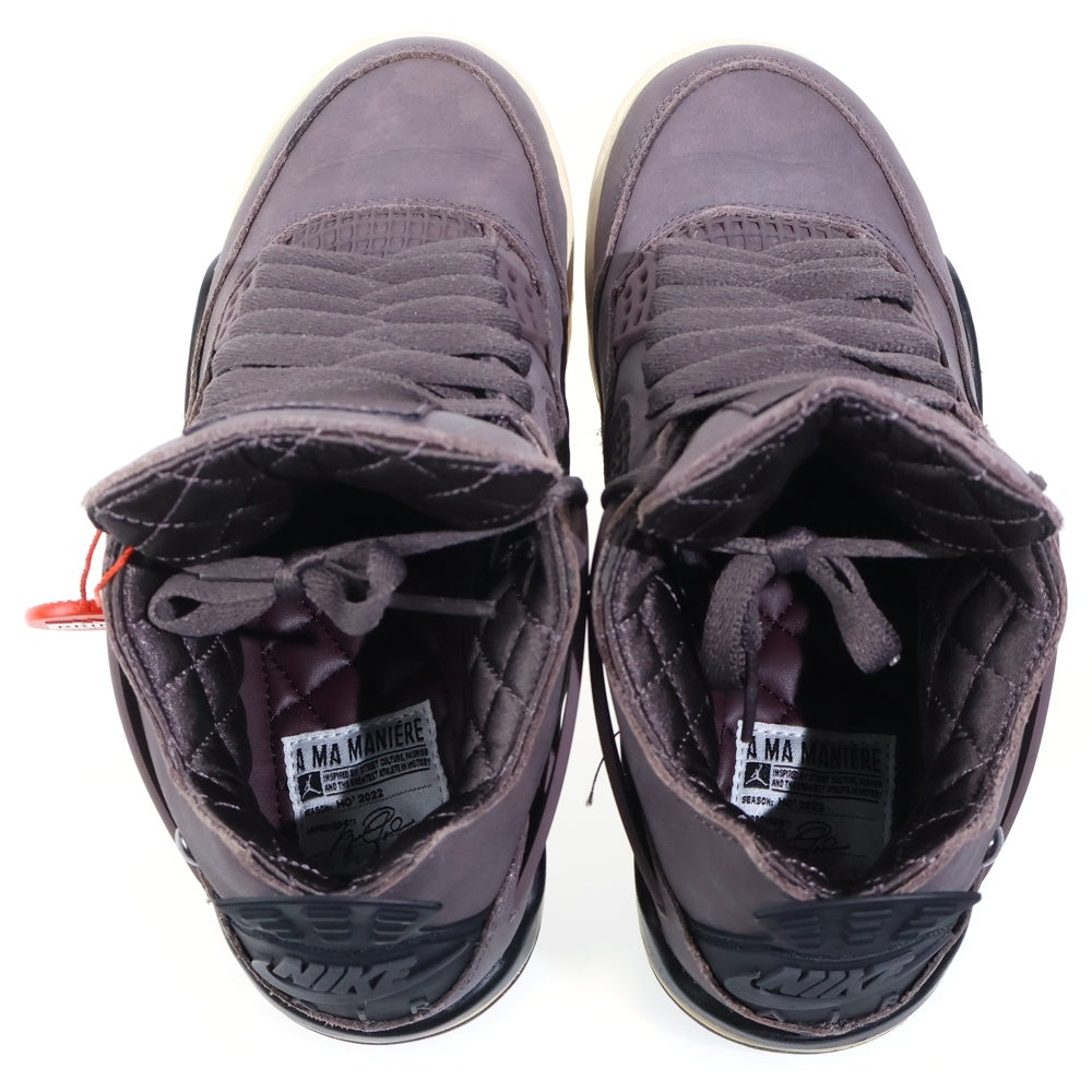 NIKE(ナイキ) ×A MA MANIERE AIR JORDAN 4 VIOLET ORE DV6773-220 エアジョーダン4 バイオレット オレ ハイカットスニーカー ブラウン US4/23.0cm レディース