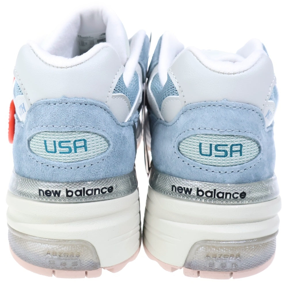 New Balance(ニューバランス) ×KITH 992 Aegean Blue/Shadow Gray U992KT キス ローカットスニーカー ブルー/グレー US5/23.0cm レディース