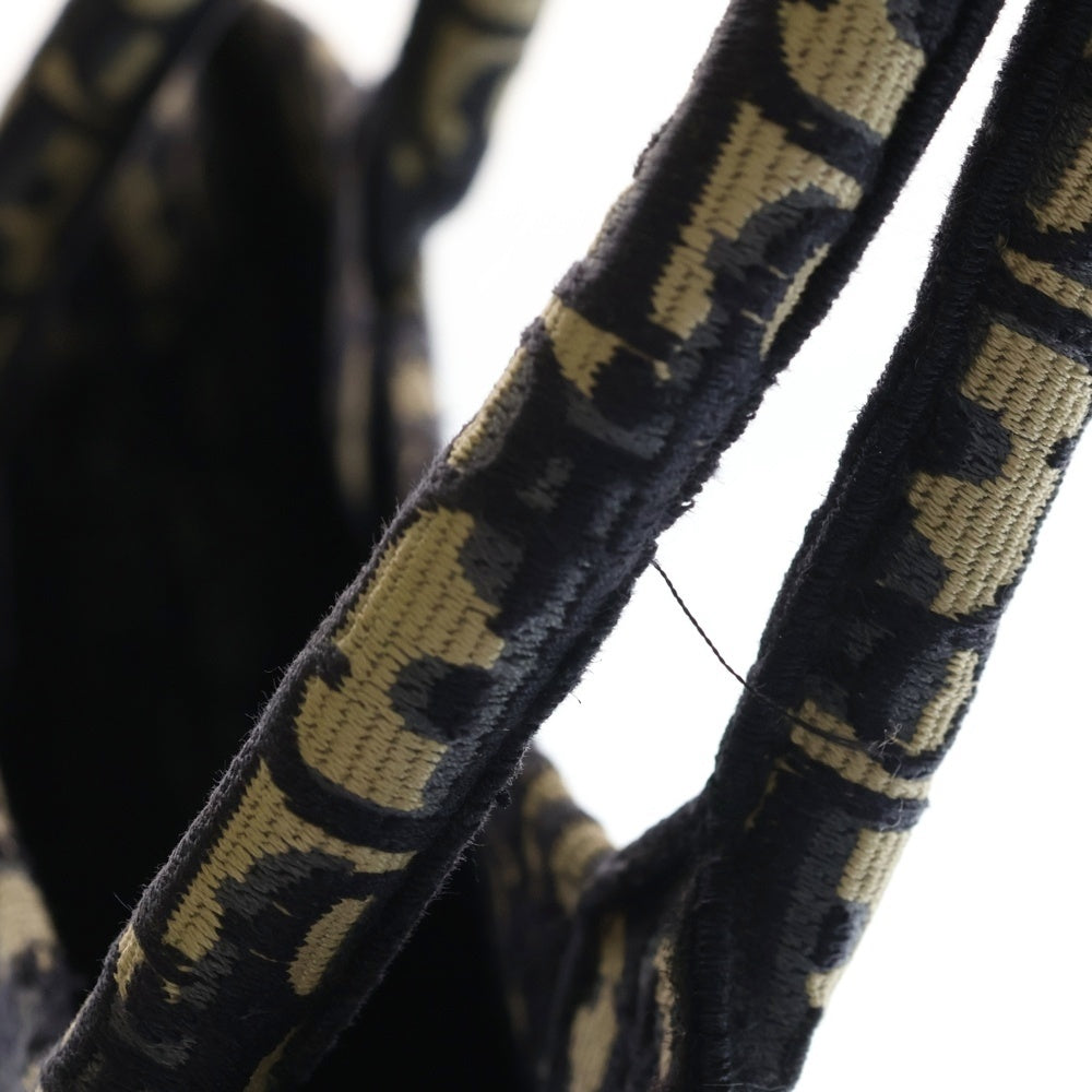 Christian Dior(クリスチャンディオール) BOOK TOTE ブックトート ラージ オブリークジャガードトートバッグ ネイビー/ベージュ 50-MA-0119 レディース