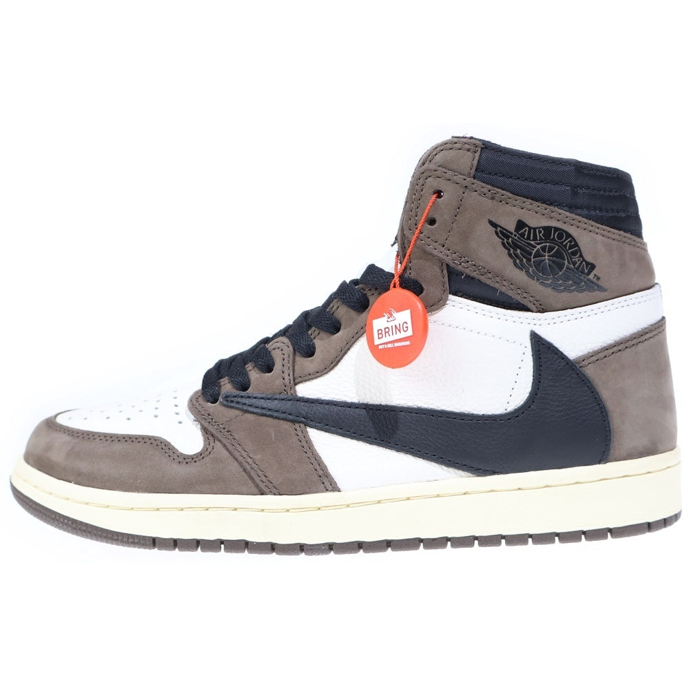 NIKE(ナイキ) ×TRAVIS SCOTT AIR JORDAN 1 RETRO HIGH OG TS SP CD4487-100 トラヴィススコット エアジョーダン1 レトロ ダークモカ ハイカットスニーカー US9/27cm