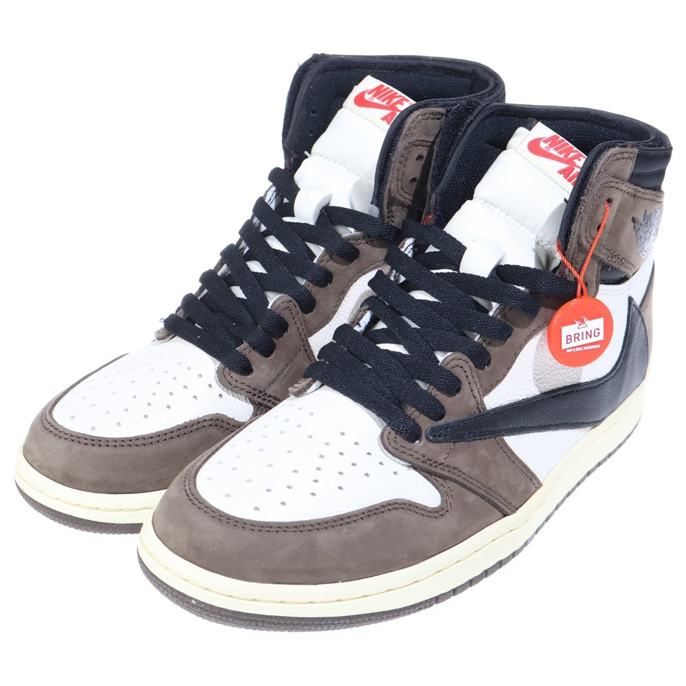 NIKE(ナイキ) ×TRAVIS SCOTT AIR JORDAN 1 RETRO HIGH OG TS SP CD4487-100 トラヴィススコット エアジョーダン1 レトロ ダークモカ ハイカットスニーカー US9/27cm