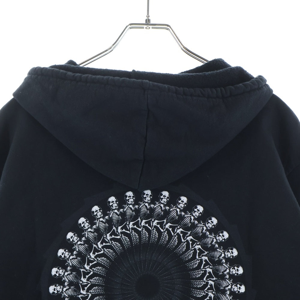 CHROME HEARTS(クロムハーツ) SWTSHRT HD ZIP FOTI フォティ ナスカルサークルバックプリントジップアップパーカー ブラック
