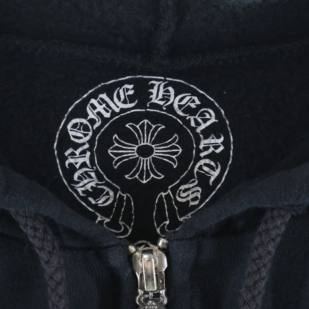 CHROME HEARTS(クロムハーツ) SWTSHRT HD ZIP FOTI フォティ ナスカルサークルバックプリントジップアップパーカー ブラック