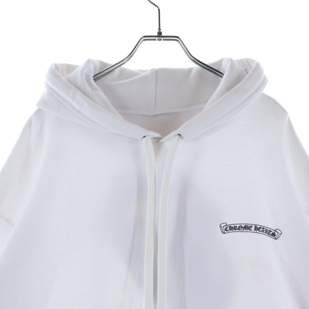 CHROME HEARTS(クロムハーツ) ×THE ROLLING STONES ローリングストーンズ リップアンドタン プリントプルオーバーパーカー ホワイト/ブルー