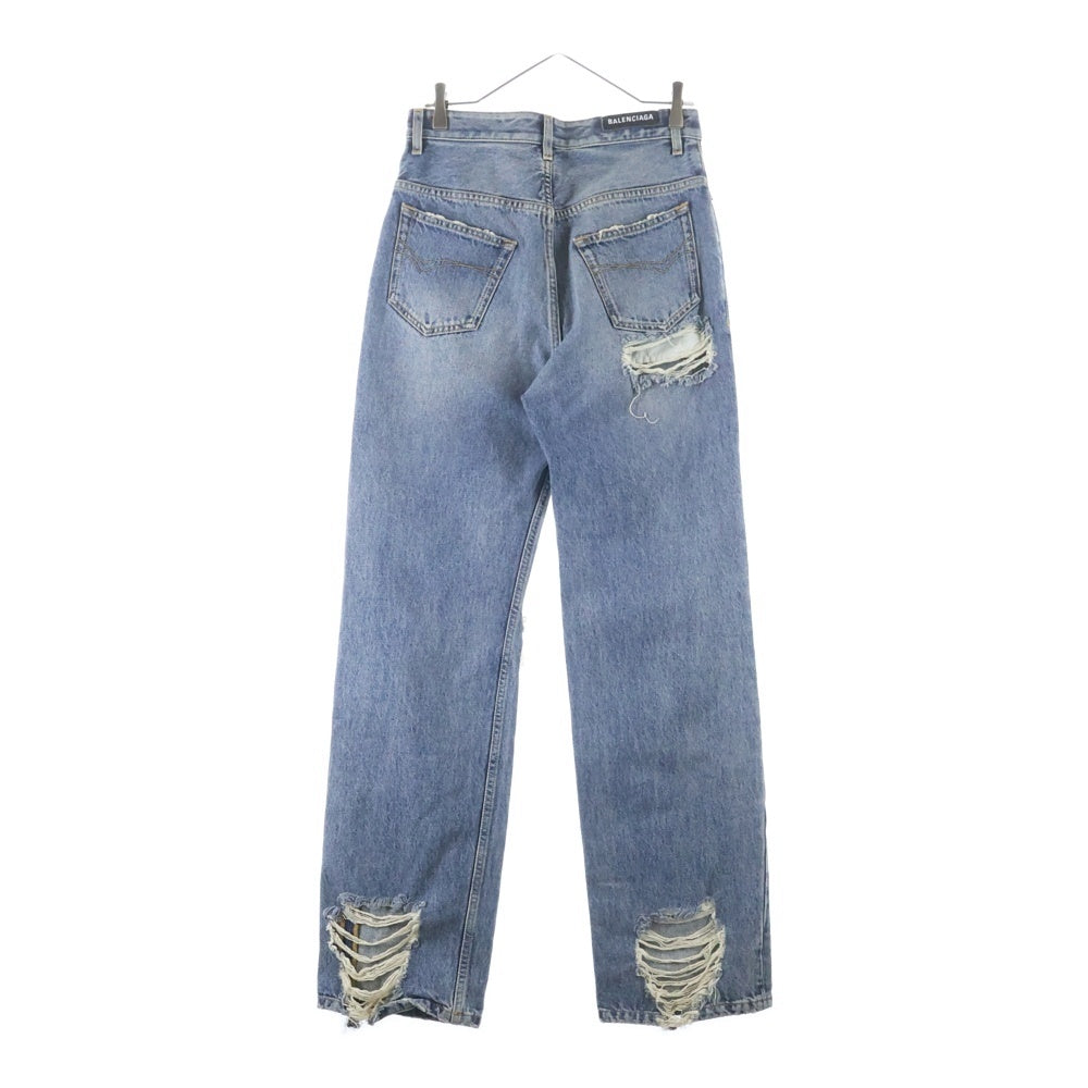 BALENCIAGA(バレンシアガ) 23SS リペアドデストロイ加工デニムパンツ 745151 THW25 インディゴブルー