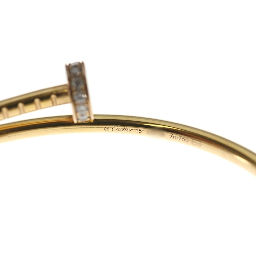 Cartier(カルティエ) JUSTE UN CLOU BRACELET ジュスト アンクル ブレスレット スモール ダイヤ イエローゴールド B6066115 レディース
