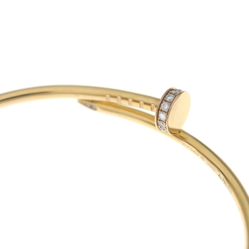 Cartier(カルティエ) JUSTE UN CLOU BRACELET ジュスト アンクル ブレスレット スモール ダイヤ イエローゴールド B6066115 レディース
