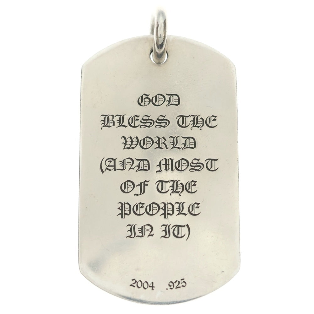 CHROME HEARTS(クロムハーツ) D TAG LRG GOD BLESS ラージゴッドブレス ドッグタグ ペンダントトップ シルバー