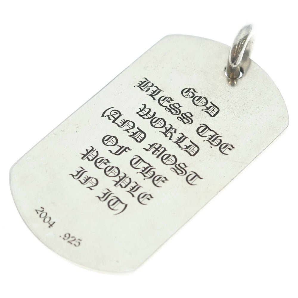 CHROME HEARTS(クロムハーツ) D TAG LRG GOD BLESS ラージゴッドブレス ドッグタグ ペンダントトップ シルバー