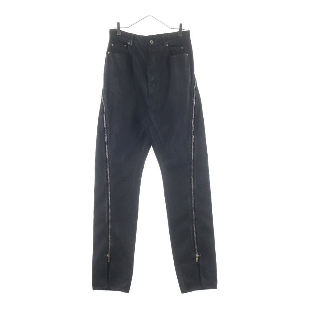 Rick Owens(リックオウエンス) 25AW Bolan Banana Jeans ボランバナナ ジップワックスコーティングデニムパンツ RR01D3343-BW ブラック