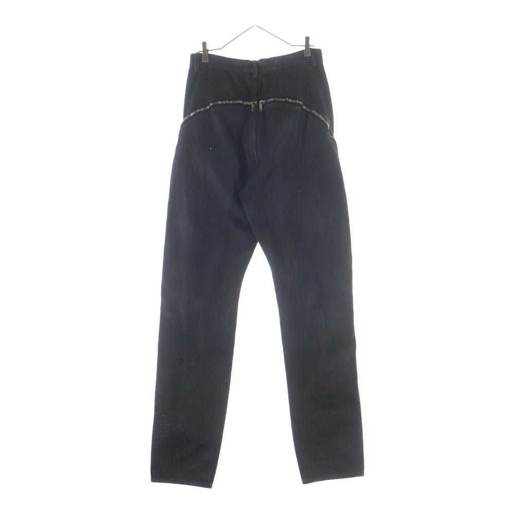 Rick Owens(リックオウエンス) 25AW Bolan Banana Jeans ボランバナナ ジップワックスコーティングデニムパンツ RR01D3343-BW ブラック
