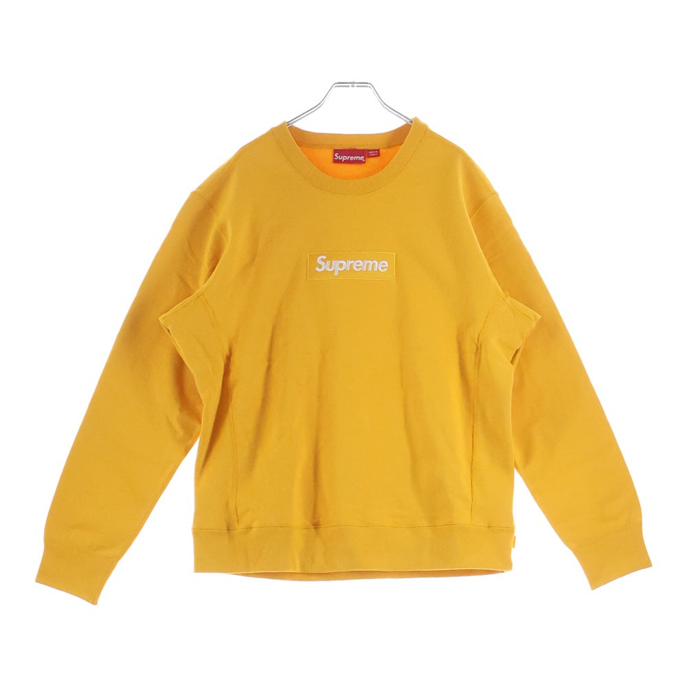SUPREME(シュプリーム) 18AW Box Logo Crewneck ボックス ロゴ クルーネックスウェットトレーナー イエロー