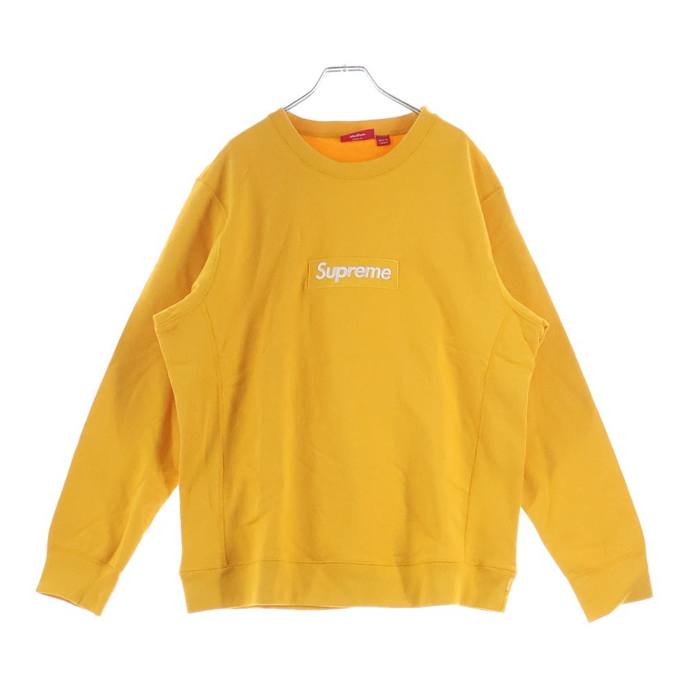 SUPREME(シュプリーム) 18AW Box Logo Crewneck ボックス ロゴ クルーネックスウェットトレーナー イエロー
