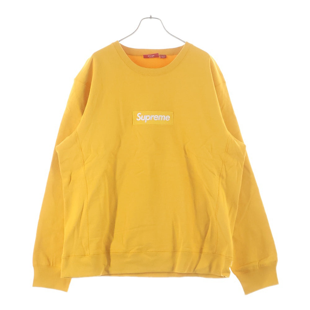 SUPREME(シュプリーム) 18AW Box Logo Crewneck ボックス ロゴ クルーネックスウェットトレーナー イエロー