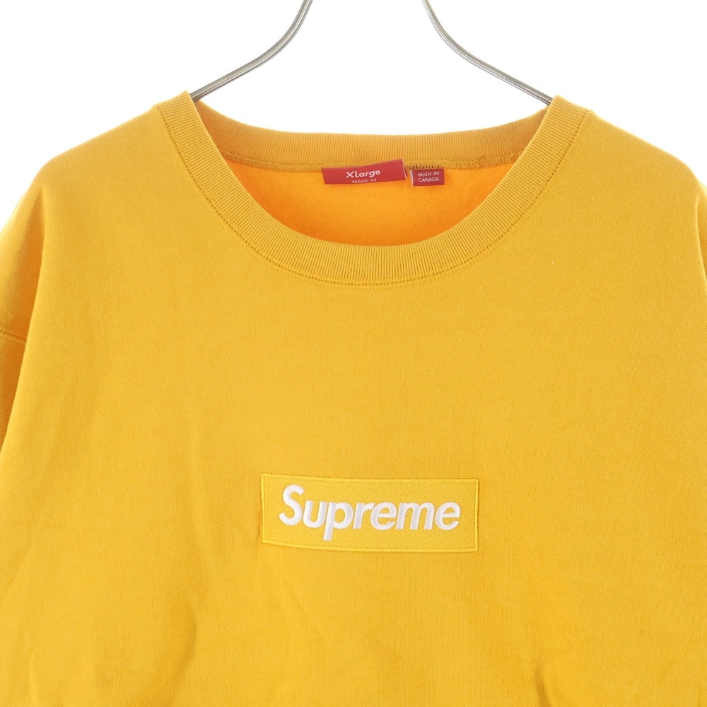 SUPREME(シュプリーム) 18AW Box Logo Crewneck ボックス ロゴ クルーネックスウェットトレーナー イエロー