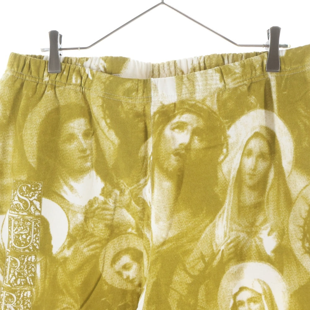 SUPREME(シュプリーム) 18AW Jesus and Mary Sweatpant ジーザス アンド メリー 総柄 スウェットロングパンツ イエロー/ホワイト