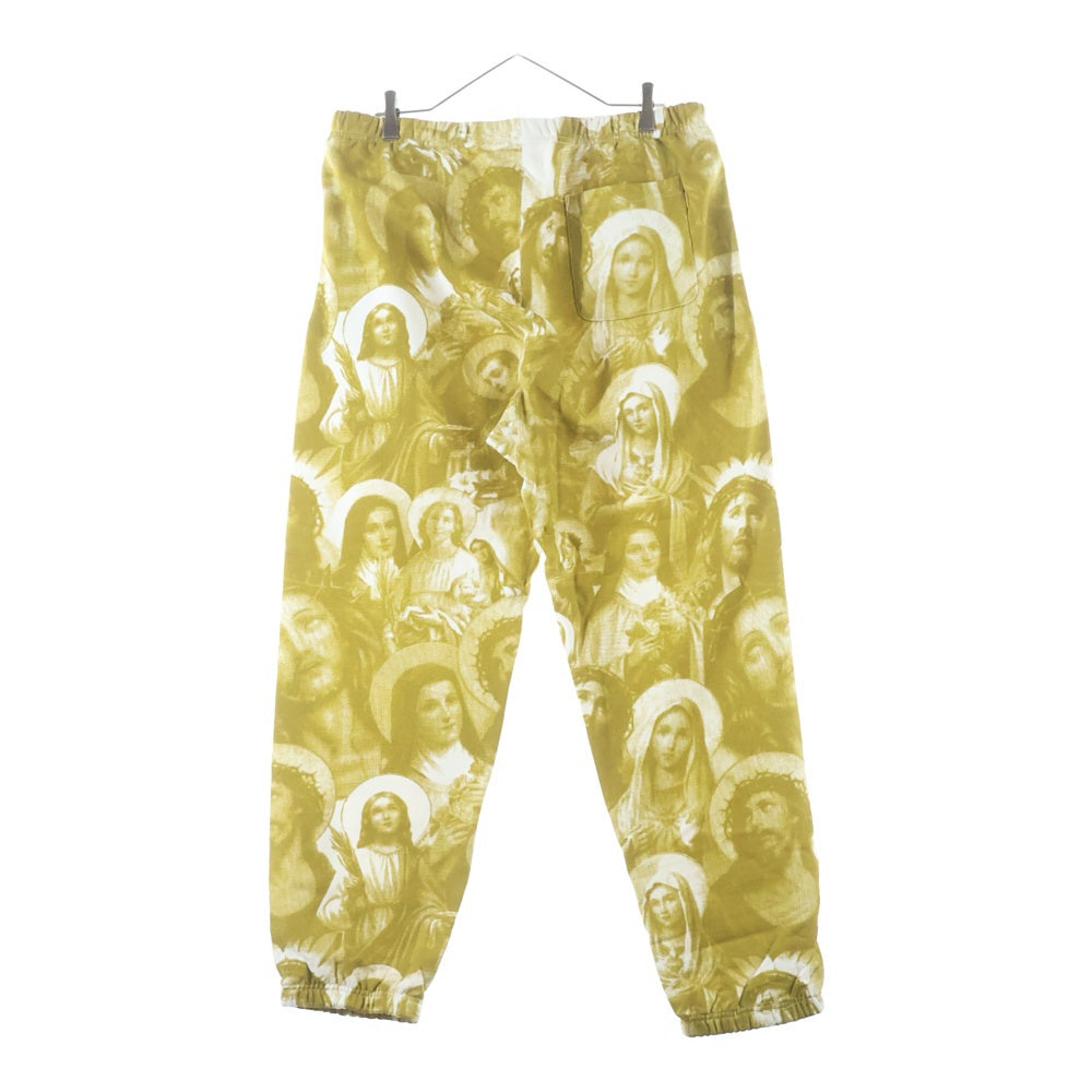 SUPREME(シュプリーム) 18AW Jesus and Mary Sweatpant ジーザス アンド メリー 総柄 スウェットロングパンツ イエロー/ホワイト