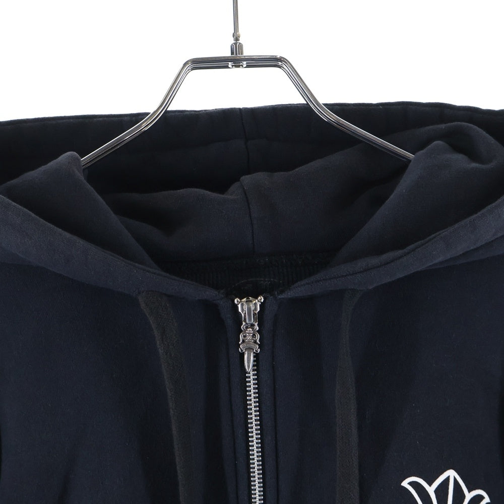 CHROME HEARTS(クロムハーツ) CH PLUS SWTSHRT HD ZIP CHプラスサークルバックプリント 裏地サーマルジップアップフーディーパーカー ブラック