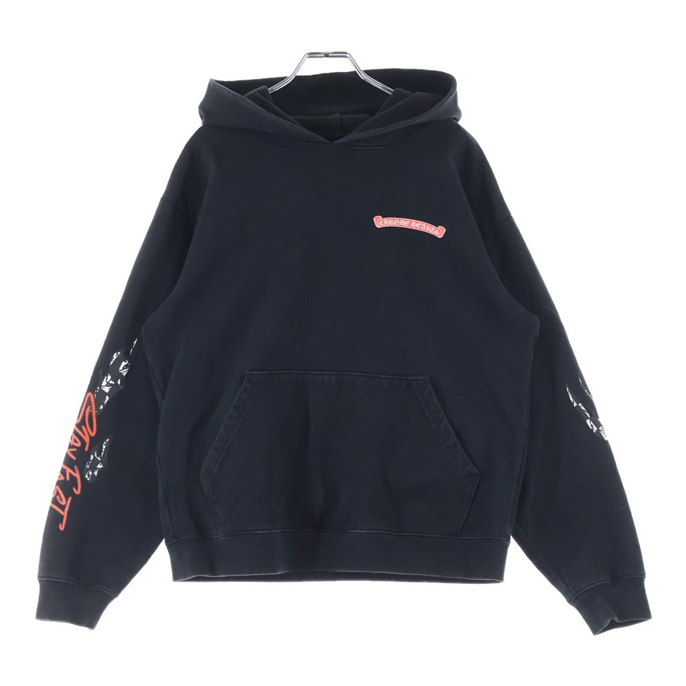 CHROME HEARTS(クロムハーツ) ×MATTY BOY PPO STAY FAST RACE TEAM HD PLVR マッティボーイ ステイファストプリントプルオーバーパーカー ブラック