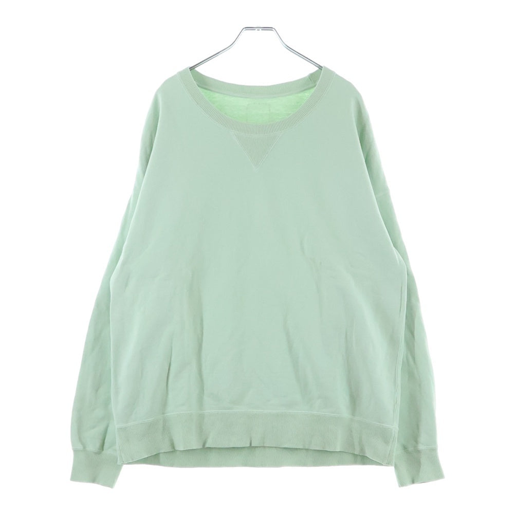 VISVIM(ヴィスヴィム) JUMBO SB SWEAT LS DMGD ジャンボクルーネックスウェットトレーナー 0126105010023 グリーン