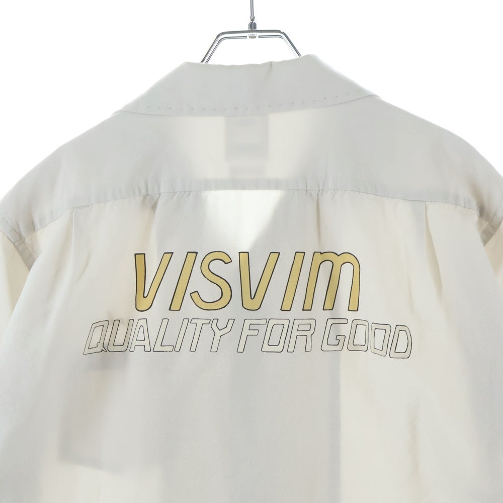 VISVIM(ヴィスヴィム) 25SS KEESEY SP SHIRT S/S ウール×シルクプリント半袖シャツ 0125105011013 ホワイト