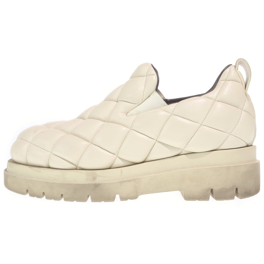 BOTTEGA VENETA(ボッテガヴェネタ) Diamond Quilted Leather Loafers ダイヤモンドキルティングレザーローファー シューズ ホワイト