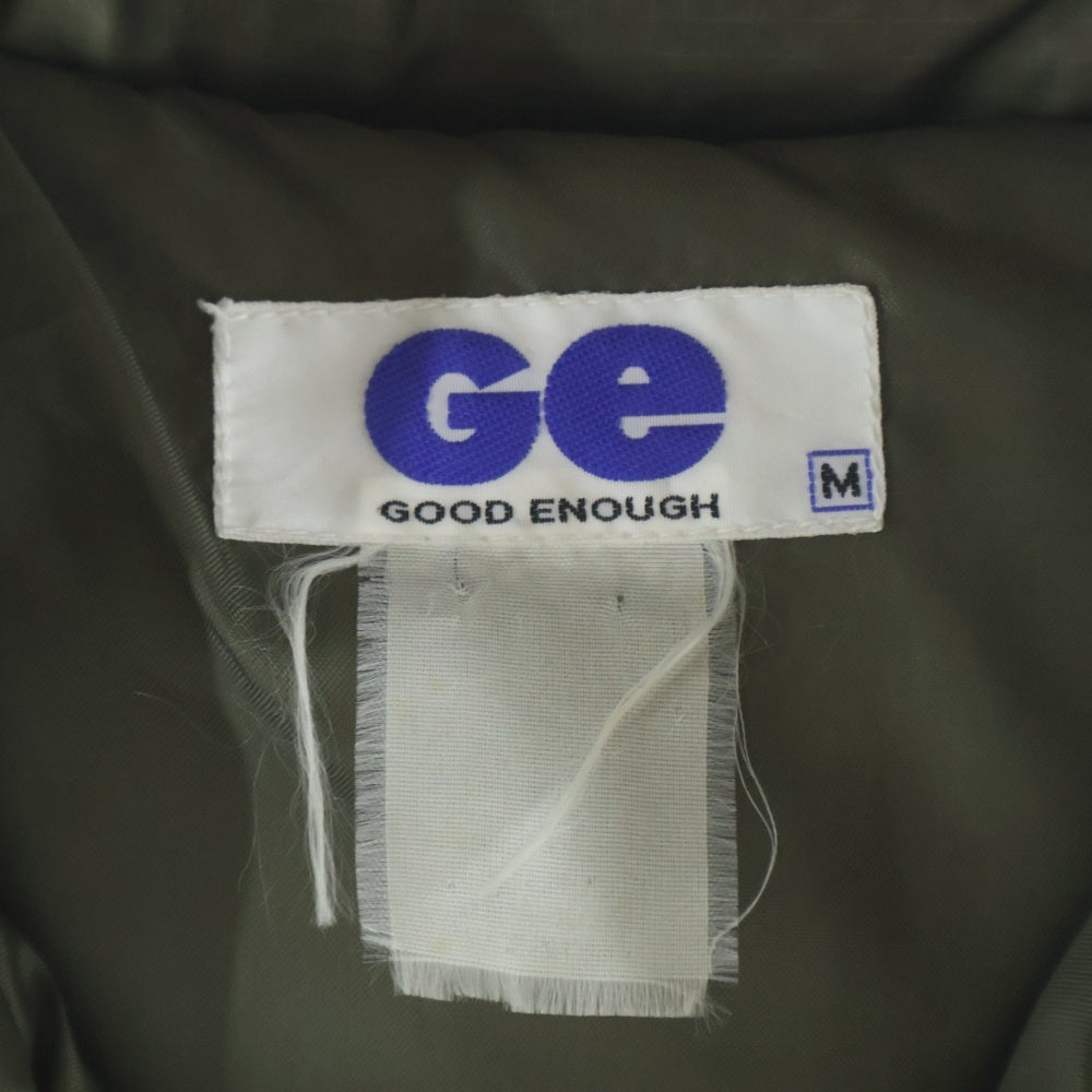 GOODENOUGH(グッドイナフ) 青EGタグ 丸ポケットダウンベスト カーキ