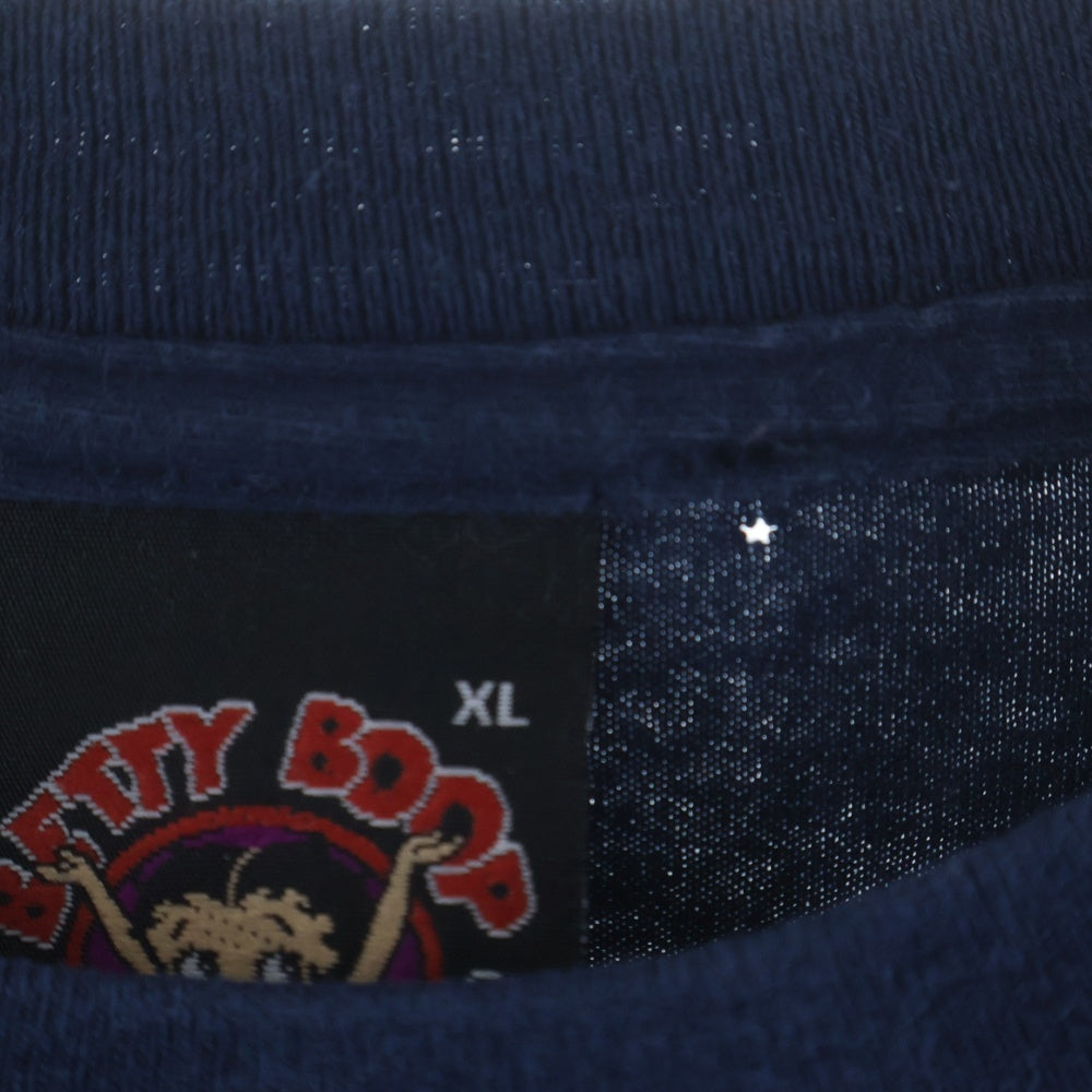 VINTAGE(ヴィンテージ) Berry Boop GOT SILK? ベティちゃん ガットシルクプリント 半袖Tシャツ ネイビー