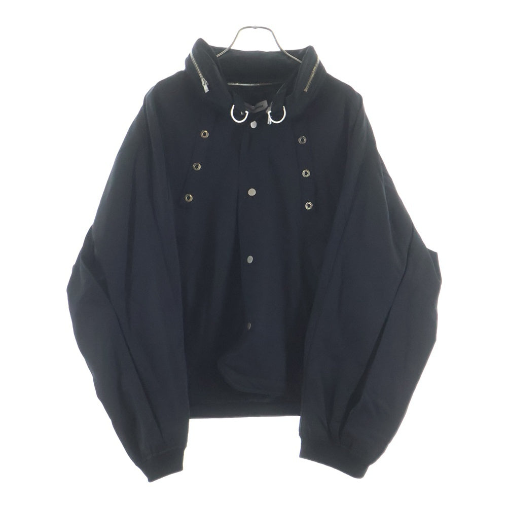 FFFPOSTALSERVICE(トリプルエフポスタルサービス) 25SS REIA HOODED PARACHUTE JACKET フーデッドパラシュートジャケット FFFPSSS2508 ブラック