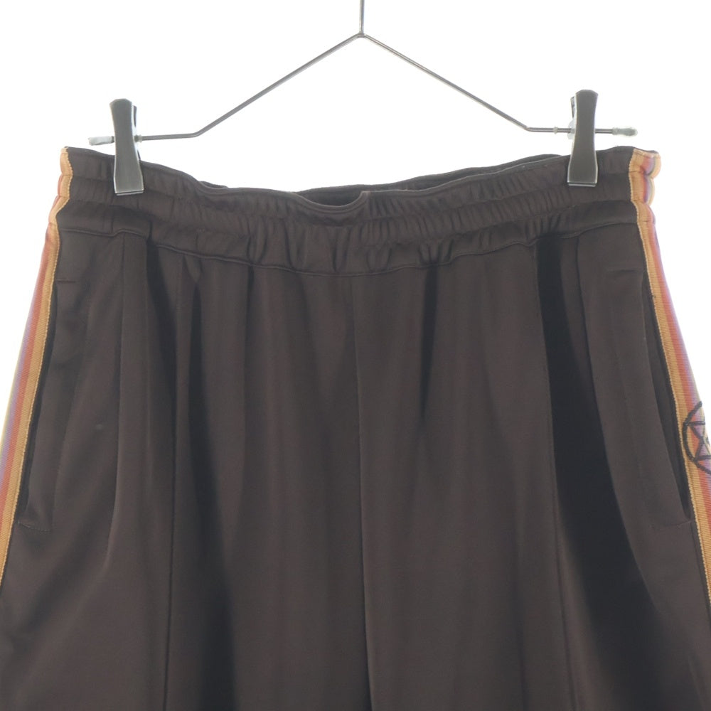Leh(レー) WIDE TRACK PANTS サイドラインワイドトラックパンツ LEH886 ブラウン