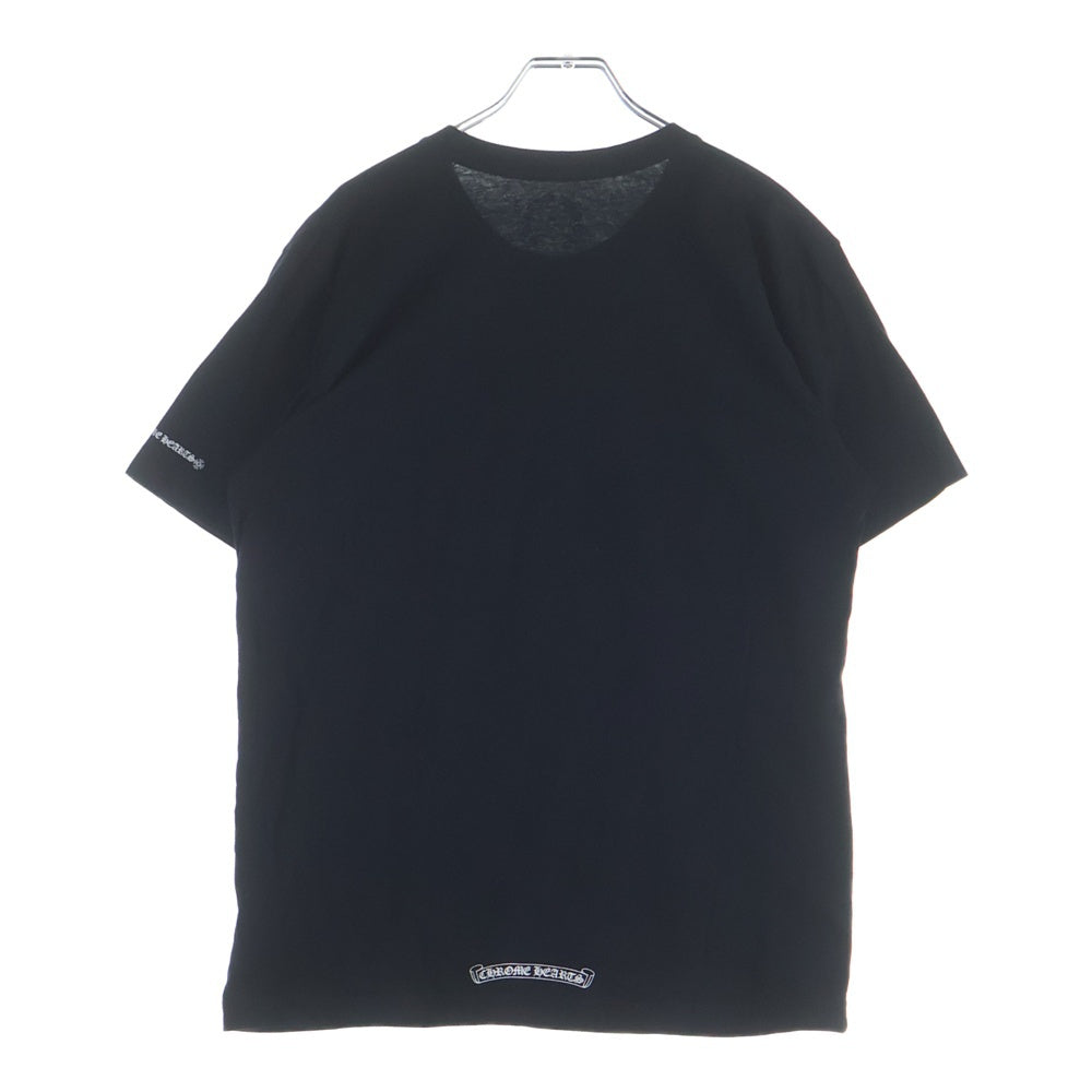 CHROME HEARTS(クロムハーツ) NECK LOGO TEE ネックロゴプリント半袖Tシャツ ブラック
