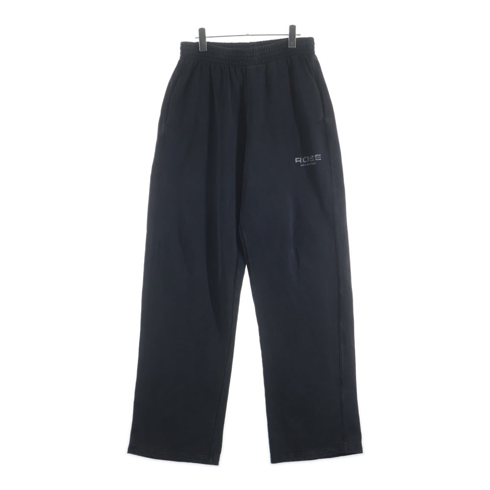 MARTINE ROSE(マーティンローズ) 24AW Wide Leg Track Pant ウォッシュドワイドスウェットトラックパンツ 606JS01002C ブラック