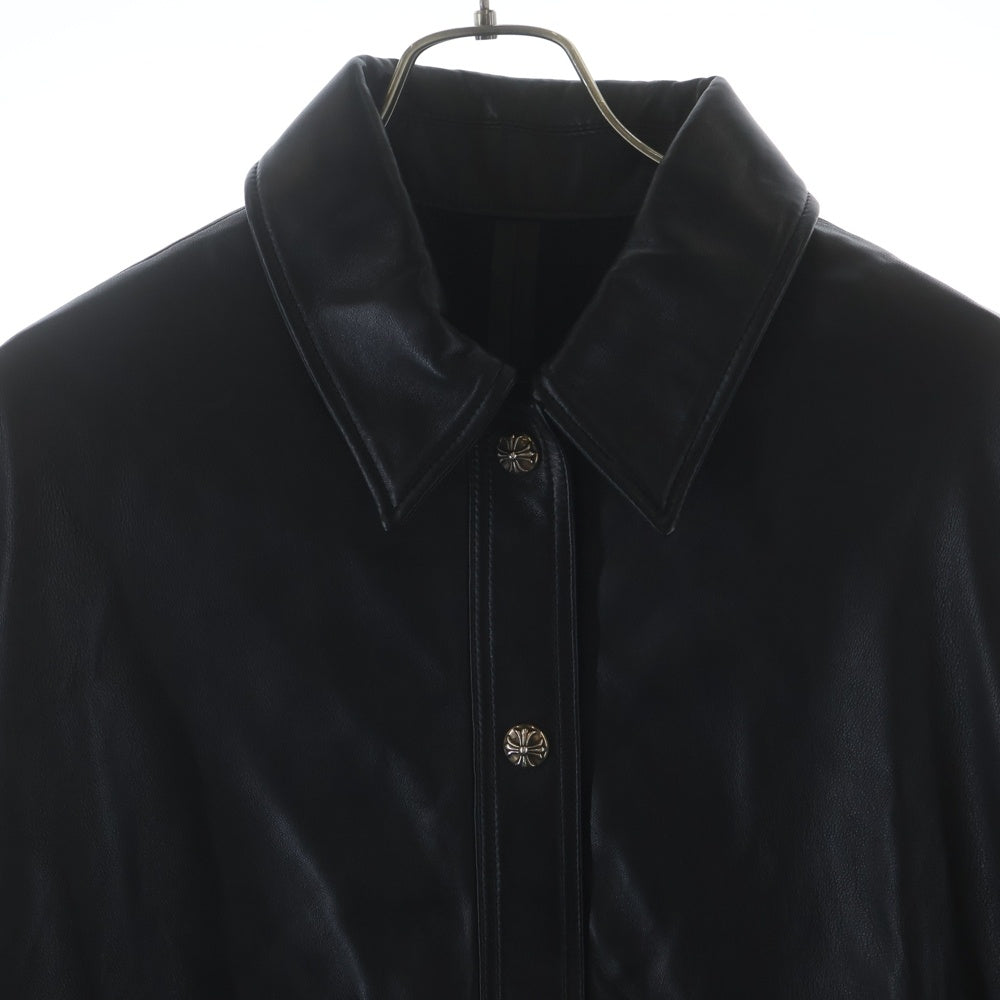 CHROME HEARTS(クロムハーツ) SHIRT LTHR クロスボールボタン オーバー