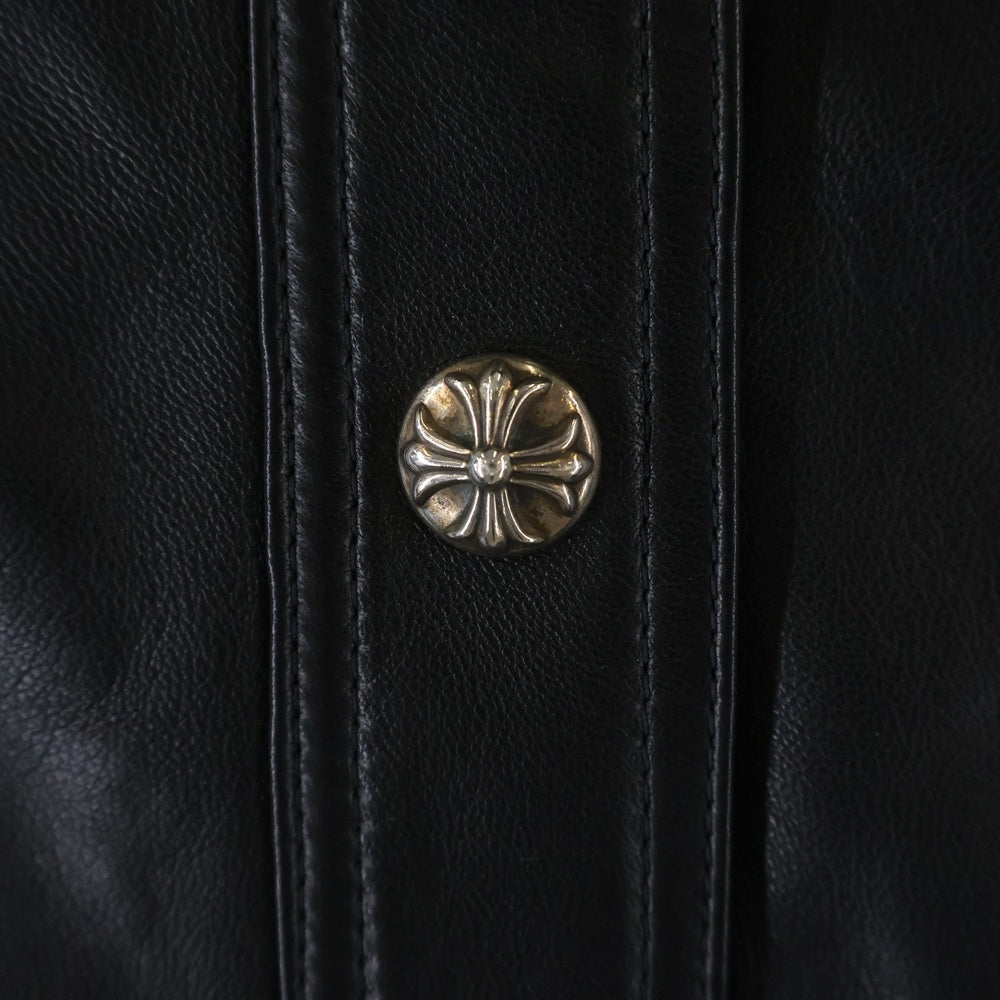 CHROME HEARTS(クロムハーツ) SHIRT LTHR クロスボールボタン オーバー