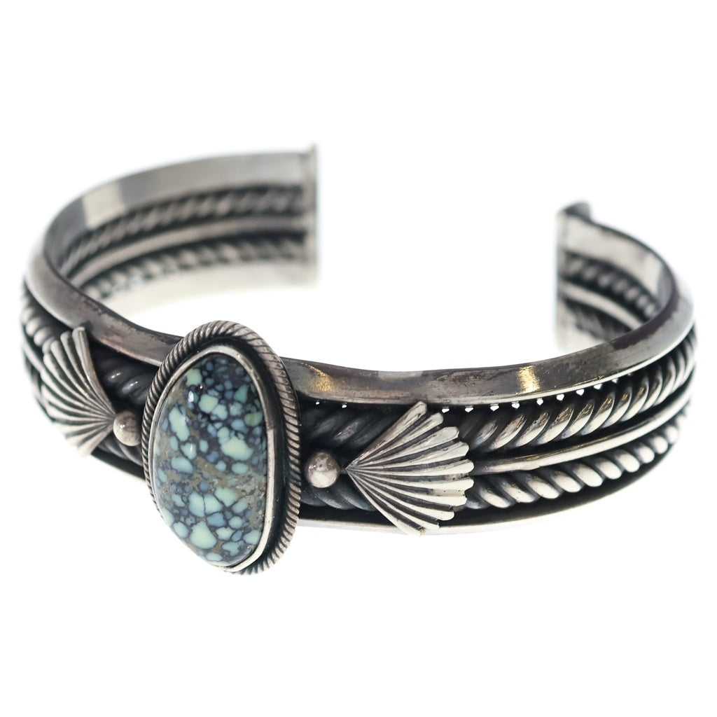 INDIAN JEWELRY(インディアンジュエリー) ナバホ族 Steve Arviso スティーブアルビソ ターコイズ付きバングル