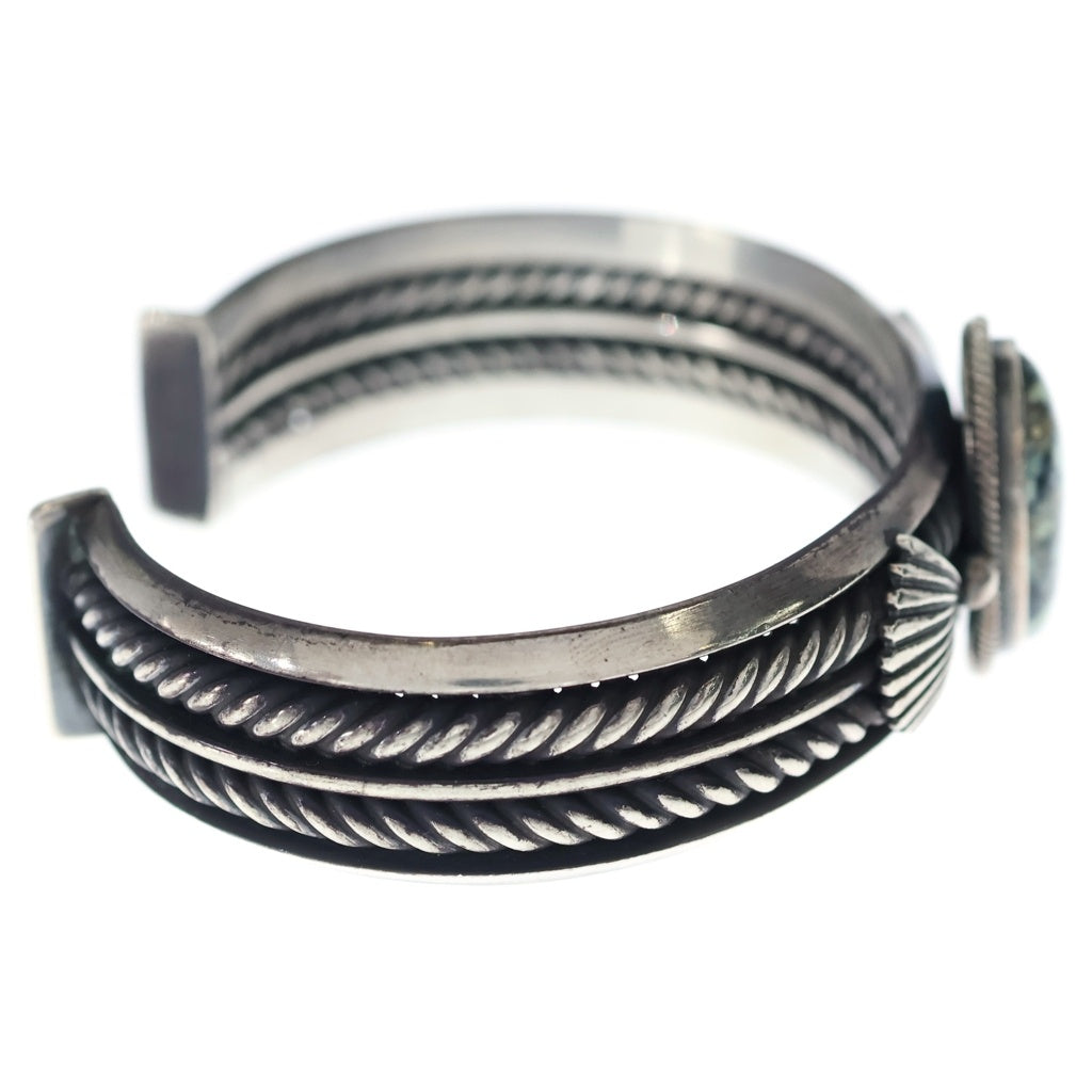 INDIAN JEWELRY(インディアンジュエリー) ナバホ族 Steve Arviso スティーブアルビソ ターコイズ付きバングル