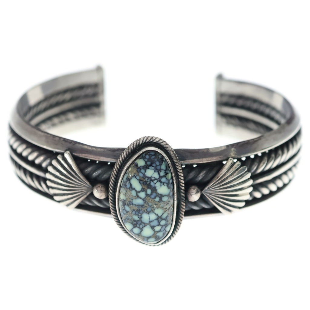 INDIAN JEWELRY(インディアンジュエリー) ナバホ族 Steve Arviso スティーブアルビソ ターコイズ付きバングル