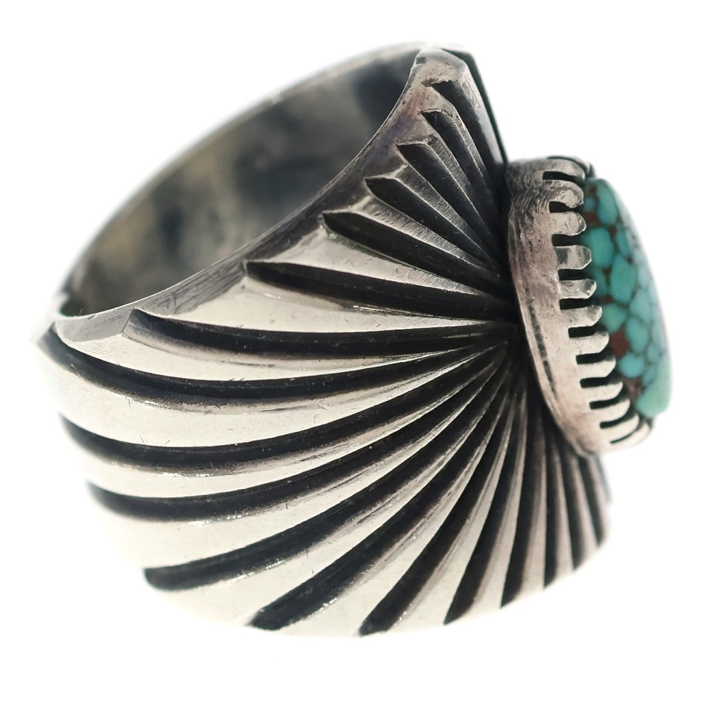 INDIAN JEWELRY(インディアンジュエリー) ナバホ族 Harrison Jim ハリソン・ジム作 ナバホリング 19号 シルバー