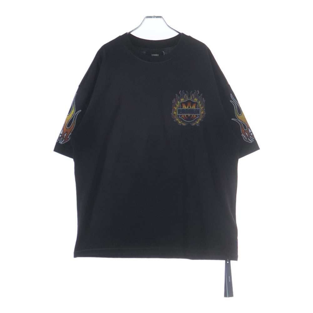 AMIRI(アミリ) 26SS MA Flames OS TEE フレイムプリントオーバーサイズ半袖Tシャツ AMTOJR1111 ブラック
