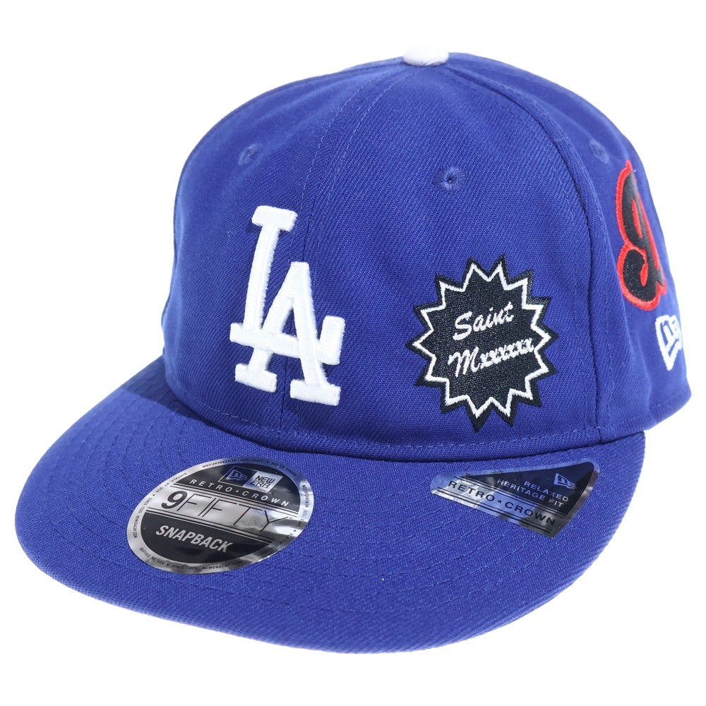SAINT MICHAEL(セントマイケル) 25SS×NEW ERA 9FIFTY MLB NE CAP ニューエラ LAロゴスナップバックキャップ ネイビー