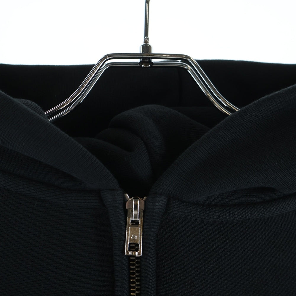 ALEXANDER WANG(アレキサンダーワン) Cropped Zip-up Hoodie クロップドジップアップフーディーパーカー 4CC1242077 ブラック レディース